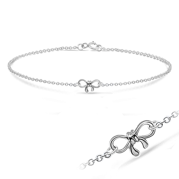 Bow Silver Anklet ANK-107